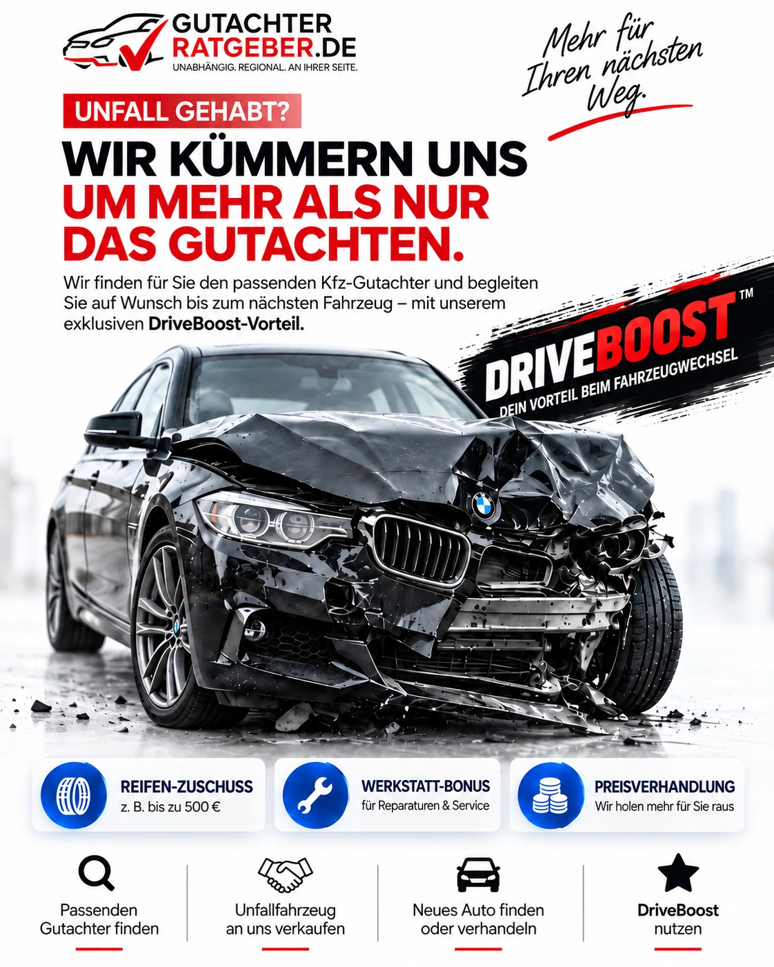 Unfallhilfe mit DriveBoost-Vorteil(1) (2)
